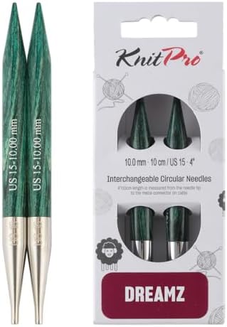 KnitPro Dreamz Interchangeable Circular Needles 4" (10cm) | US Size 15 (10mm) by KnitPro