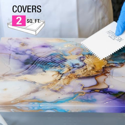 ArtResin Epoxy Resin – High-Gloss Clear Coat for Artwork - 8 oz (4 oz Resin + 4 oz Hardener) (236 ml) - Image 3
