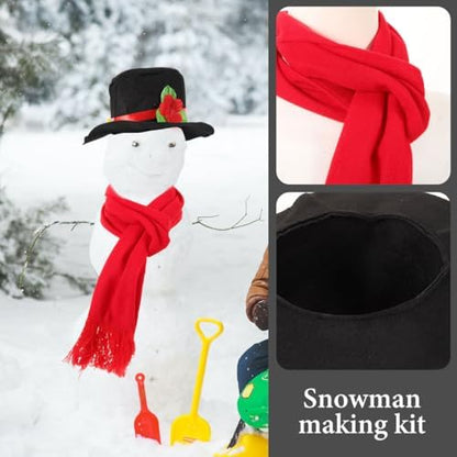 FAVOMOTO 16PCS Snowman Decorating Kit, Snowman Making Kit Modeling Clay DIY Build a Snow Man Crafts for Christmas Winter Holiday Party Decoration - Image 7