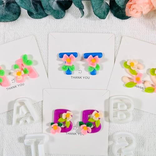 Xaekicr Alphabet Polymer Clay Cutters: 26 Pcs, Letter Designs for Polymer Clay Jewelry,Letter Clay Molds for DIY Custom Clay Earrings - Image 4