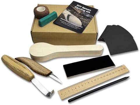 Sharky DIY Spoon Making Wood Carving Kit with Tools by SHARKYFORGEDSTEELTOOLS