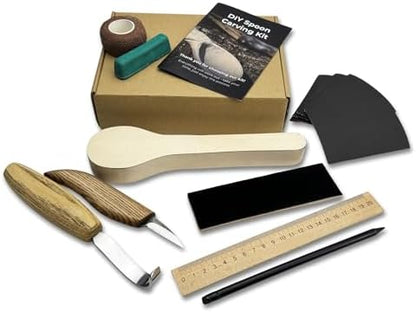 Sharky DIY Spoon Making Wood Carving Kit with Tools by SHARKYFORGEDSTEELTOOLS