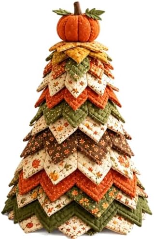 DIY Quilted Christmas Tree Kit, 3D Padded Fabric Sewing Craft Set (Pumpkin) by Unknown