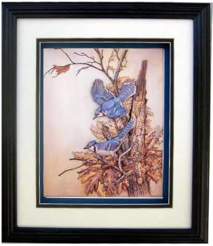 Blue Jay Bird - Graceful Sentinel - Paper Tole 3D Decoupage Craft Kit Size 8x10 inches K8-8137 (The Additional Pictures Show Examples This Craft Kit Assembled and Framed in a Shadow Box Frame) - Image 2