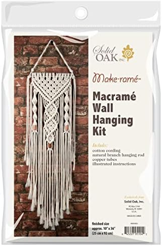 Solid Oak Macramé Wall Hanger Kit - Double Twist, Original version - Image 3