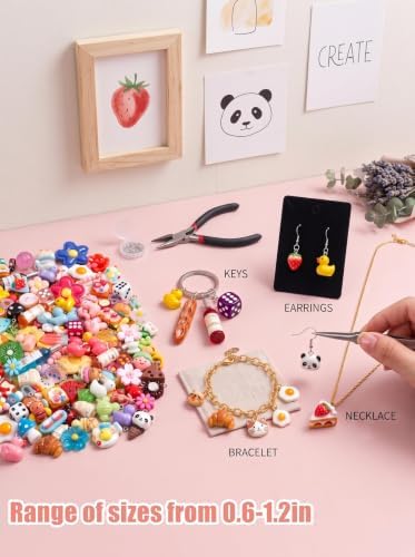 RQAYE DIY Bracelet Charms, Resin cut charms for Keychain & jewelry making - Image 3