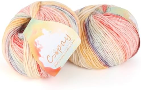 Coopay Yarn for Crocheting & Knitting, Gradient Cake Yarns (Sunrise) by Coopay