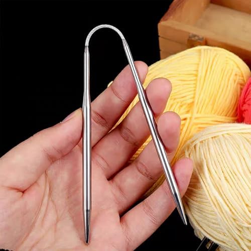 3Pcs Size US 0 (2mm) 9-inch (23cm) Double-Pointed Flexible Circular Needles，Handmade DIY Projects Like Sweater, Scarf, Gloves, ect - Image 4