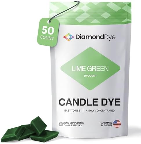 Lime Green Candle Dye Chips, Soy & Paraffin Candle Making, 50 Pack by Reddig-globyDiamondDye