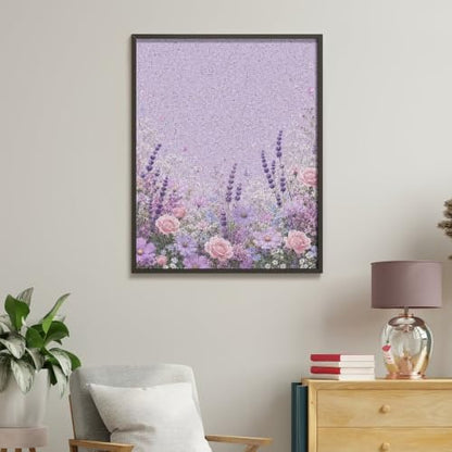 Bozfoxa Paint by Numbers Kit for Adults Beginner Lilac Rose Meadow - Image 4