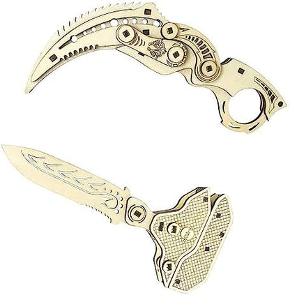 DIY Wooden Model Building Kit for Adults Handmade Craft Carpentry Model Creative Wooden Assembly Knife Model Unique Gifts for Adults by Unknown