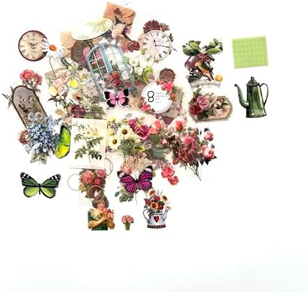 TIYPKE 508pcs DIY Aesthetic Scrapbooking Supplies Kit - Vintage Junk Journal Kit Mystical Jungle Journal Stickers for Journaling Plant Butterfly Flower Mushroom Insect Stickers Stuff for Adult - Image 6