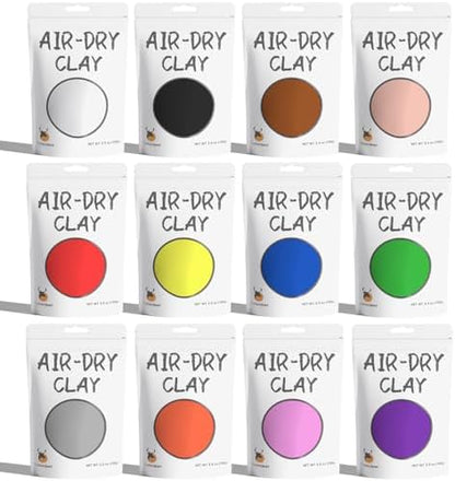 Cutedeer Air Dry Modeling Clay - 12 Colors, 2.6lb Soft Foam Molding Clay, DIY Creative for Kids Adults Arts & Crafts Project Supplies(2.6lb - 12 Colors) by Cutedeer