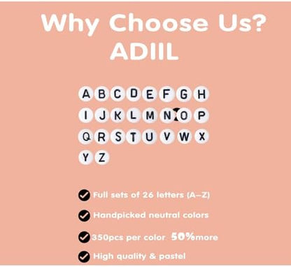 ADIIL 7200pcs Clay Beads Bracelet Making Kit, 6mm Polymer Heishi Beads for Jewelry Making, Friendship Bracelet Kit Birthday Gift for Adults Neutral - Image 5