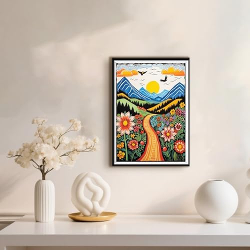 DOTSOPS Landscape Diamond Art Painting Kits Round Full Drill 11.8 x 15.7 in - Image 6