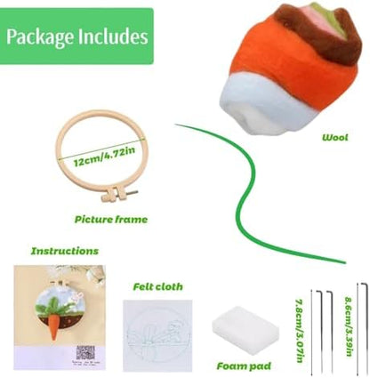 Hilsayum Wool Painting Kit Needle Felting Kit Wool Felt Painting Gifts for Adults,Needle Felt Supplies for Beginners,Home Decoration - Image 4