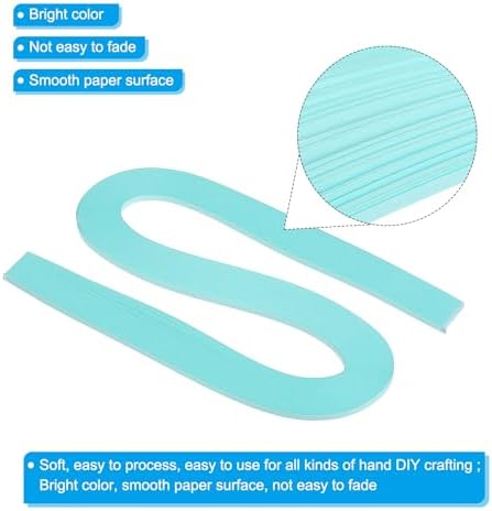 PATIKIL 240pcs Quilling Strips Paper 1/8"(3mm) 21"(54cm) Origami Paper Quilling Strip for Art DIY Hand Craft Christmas, Light Blue - Image 3
