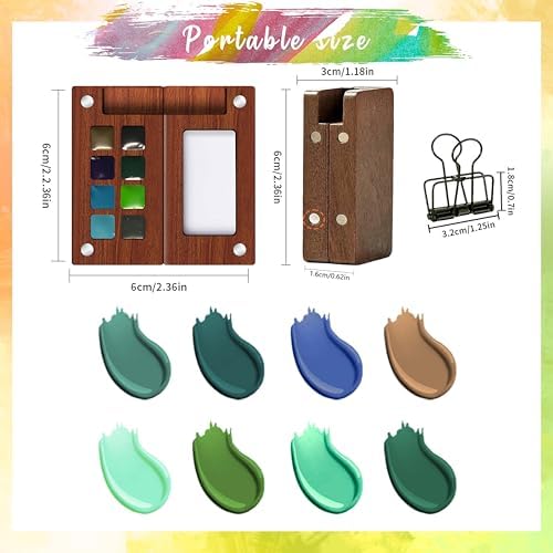 Mini Travel Watercolor Paint Set - Pocket 8-Color Paint Art Kit - Image 2