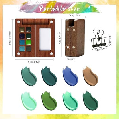 Mini Travel Watercolor Paint Set - Pocket 8-Color Paint Art Kit - Image 2