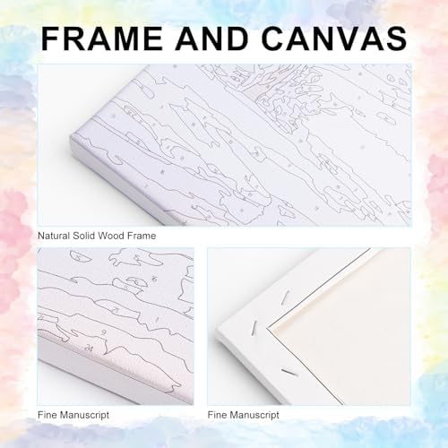 Cactus Framed Paint by Numbers Kit for Adults Beginner & Kids Ages 8-12 - Image 4