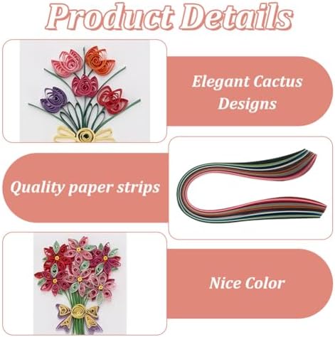 WEBEEDY 20 Sets DIY Flowers Quilling Greeting Card with Paper Quilling Strips Tools,Handmade Paper Card Making Kit DIY Flowers Cards for All Occasions for Birthday,Holiday,New Year's Day - Image 3