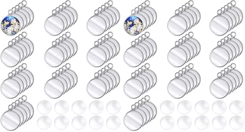 Hicarer 200 Pieces 12 mm Stainless Steel Round Blank Bezel Set by Hicarer