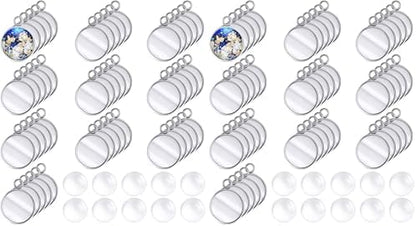 Hicarer 200 Pieces 12 mm Stainless Steel Round Blank Bezel Set by Hicarer