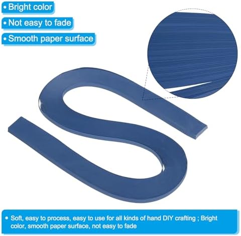 PATIKIL 120pcs Quilling Strips Paper 3/16"(5.2mm) 21"(54cm) Origami Paper Quilling Strip for Art DIY Hand Craft Christmas, Dark Blue - Image 3