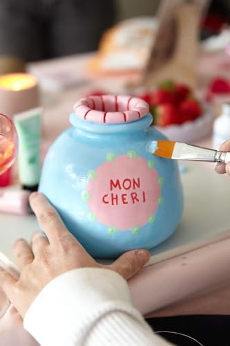 Pott'd Air Dry Clay for Adults Date Night Special Edition. Beginners Home Pottery Kit. DIY Craft Kit for Adults. Kit Includes: Air-Dry Clay, Tools, Paints, Brushes, Sealant, How-to-Guides - Image 3