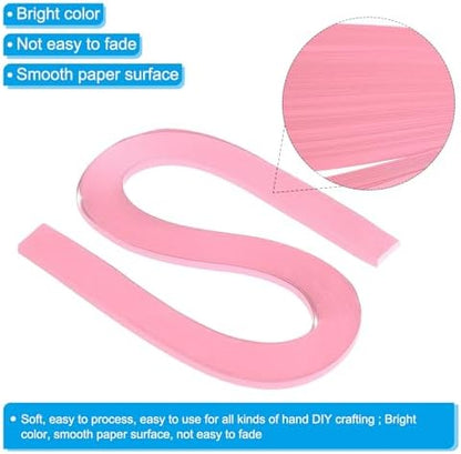 PATIKIL 360pcs Quilling Strips Paper 3/16"(5mm) 21"(54cm) Origami Paper Quilling Strip for Art DIY Hand Craft Christmas, Pink - Image 3