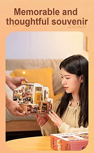 Rowood Miniature House Kit,DIY Miniature Dollhouse Kit for Adults,Wooden Table Collection Model Kits to Build,Birthday for Adult(Homey Kitchen) - Image 5