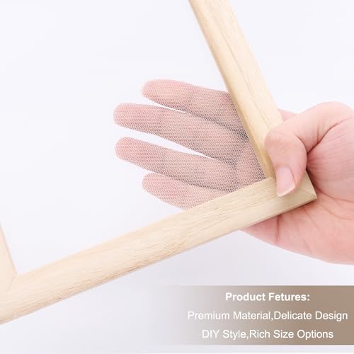 Ngdhkd 3Pcs Paper Making Frame Kit Wooden Paper Making Screen with Mesh - Image 6