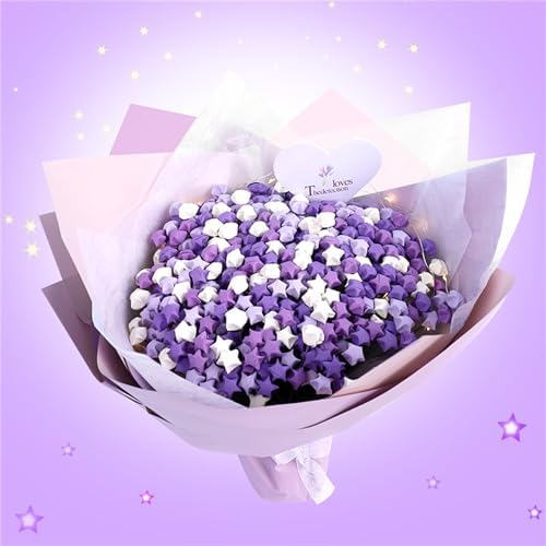 2160 Sheets Origami Star Paper 4 Purple colors Strips Double Sided Lucky Star Decoration Folding Paper for DIY Hand Art Supplies (Purple-2160 sheets) - Image 5