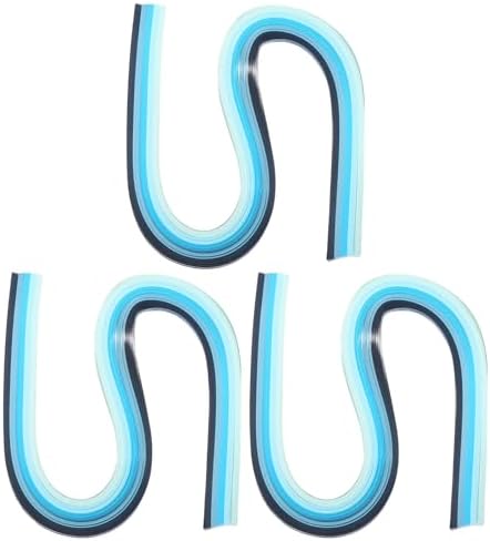 PATIKIL 540 x 3mm Rainbow Quilling Strips Paper,360 Pcs Origami Paper Quilling Strip for Art DIY Hand Craft Christmas, Gradient Blue by PATIKIL