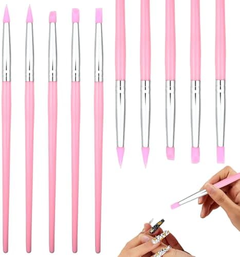 10PCS Silicone Clay Sculpting Tools, Pottery Tools, Flexible Clay Carving Tools, Paint Brushes for Resin DIY Handicraft Artwork by Jaczora