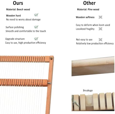 Weaving Loom for Beginners Adults/Kids and 1 Set of Weaving Works Complete Yarn Kit with Detailed Friendly Instructions, Parents and Children in The Holiday Experience Weaving Brings Fun_Apple - Image 4