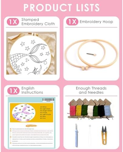 Punch Needle Kit for Beginners Adults-Cute Fish Tail, with Video Tutorial - Image 4
