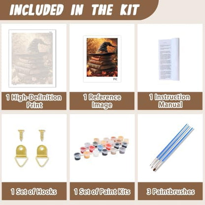 XTCIXAL Paint by Numbers Kit for Adults, Halloween, 16X20 Inch - Image 5