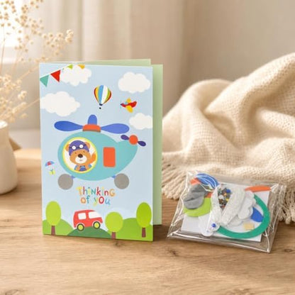 JISADER DIY Greeting Card Kit, Handmade Paper Craft, Creative Card Making Kit with Foam Stickers & Ribbons, Multicolored - Image 3