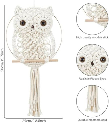 ORIGACH DIY Macrame Owl Wall Hanging Tapestry Kit - Image 3