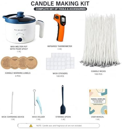 KQU Electric Wax Melting Pot with Non-Touch Thermometer(Without Battery) - Image 2
