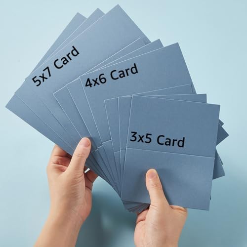 50 Pack Blank Folded Cardstock Cards, Dusty Blue, 5x7 - Image 3