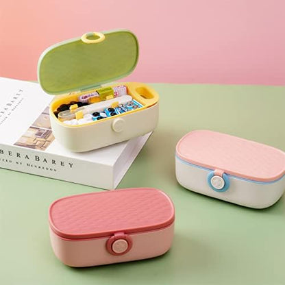 WANSHUNLMI Pink Sewing Kit, 140Pcs Family Travel Sewing Project Kit Portable Small Traveler Sewing Supplies Repair Kit Thread Accessories DIY Sewing Supplies Organizer Box (Pink Sewing Kit) - Image 6