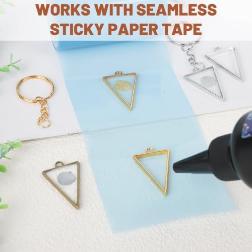 Gartful 30PCS Open Back Bezel for Resin, Hollow Frame Pendants for Resin Casting, DIY Jewelry Making Supplies, Triangle Shape - Image 3