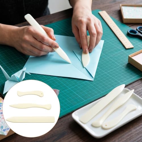 Lainballow 30 Pcs Bone Folders, Plastic Bone Folder Tool, Paper Creaser Scrapbooking Tool, Folding Bookbinding Tools, Scoring Tools for DIY Paper Crafts Scrapbooking Handmade Leather Burnishing - Image 5