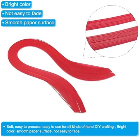 PATIKIL Quilling Strips Paper 720pcs 1.5mm 39cm Origami Paper Quilling Kits for Adults Beginner Art DIY Craft Christmas, Red - Image 3