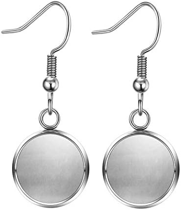 LANBEIDE 40 Packs Earrings Hooks Blanks Fit 12mm Cabochon Settings Trays by LANBEIDE