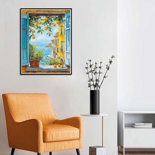 Yunruily Paint by Number Adult Lemon Tree-Adult Paint by Numbers,Paint by Numbers for Adults Canvas for Gifts Home Wall Decor(16x20inch) - Image 3