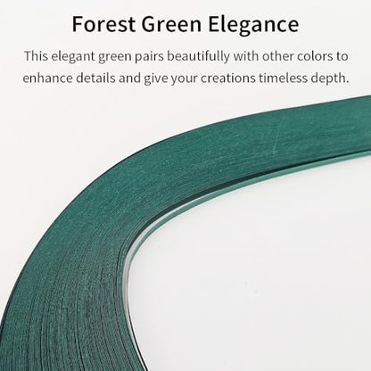 Acoeitl Quilling Paper Strips 240 Strips Forest Green Paper Quilling Set Width 5mm Length 53cm Quilling Supplies DIY Quilling Paper Quilling Art Strip for Crafts (2 Pack) - Image 3