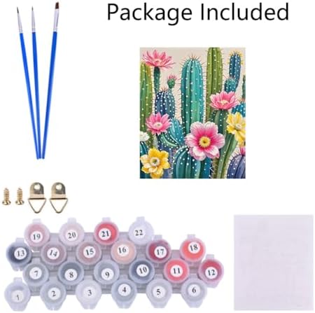 ACIOPPL Paint by Numbers for Adults Beginner Cactus Succulents 16 x 20 Inch - Image 6